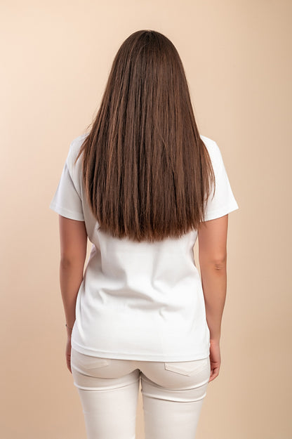 T-shirt in cotone con stampa, bianca