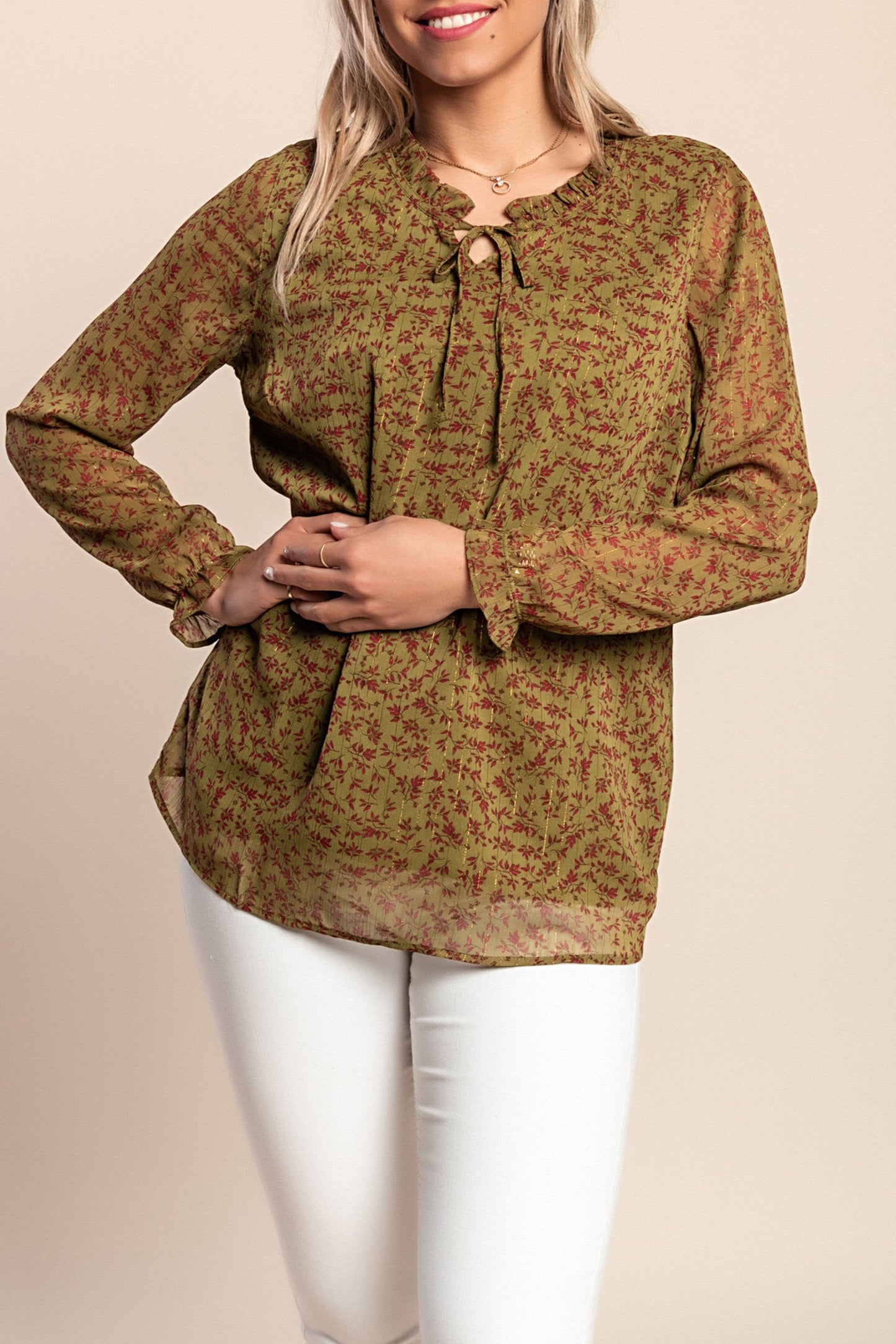 Camicetta stampata, verde