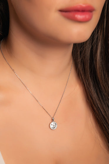 Collana con pendente, VERGINE, argento