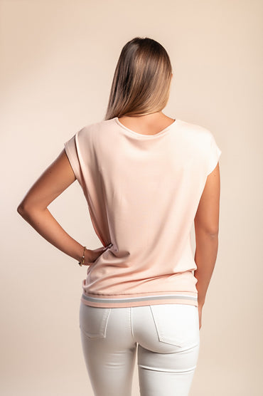 Top in viscosa, albicocca