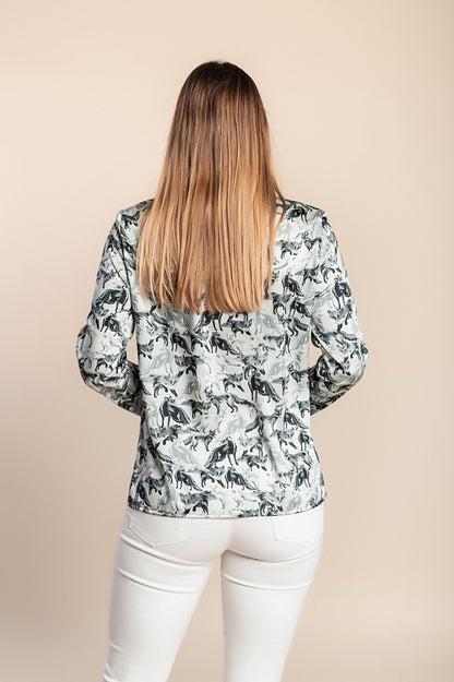 Camicetta stampata, grigia