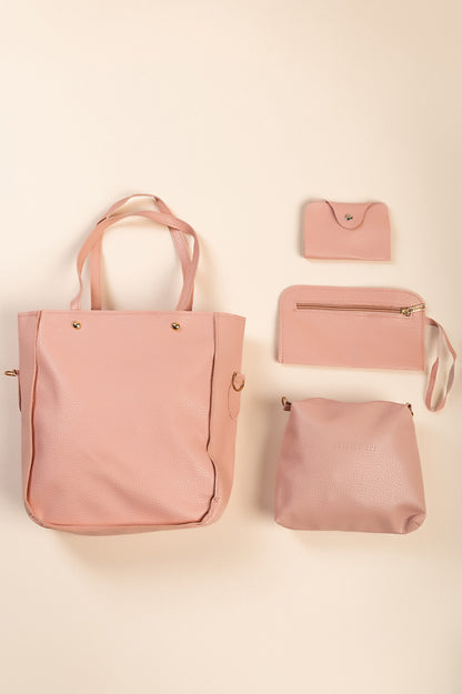 Set borsa e portafoglio 4 pezzi, nero