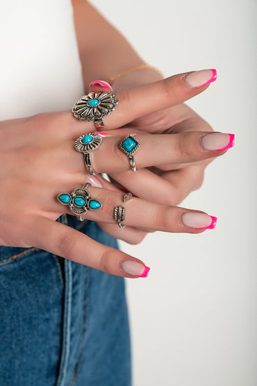 Set di anelli, colore argento