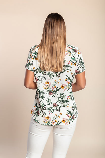 Camicetta a maniche corte, bianca