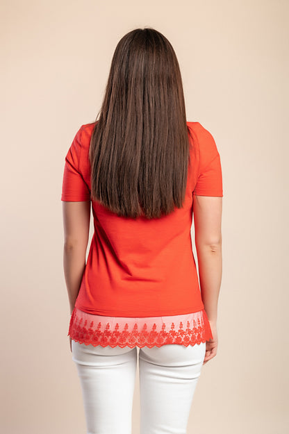 Maglietta di cotone, rossa