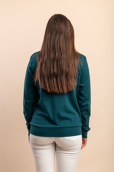Giacca con zip in cotone, verde