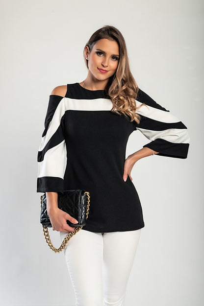 Maglietta con le maniche a campana Ninita, nera