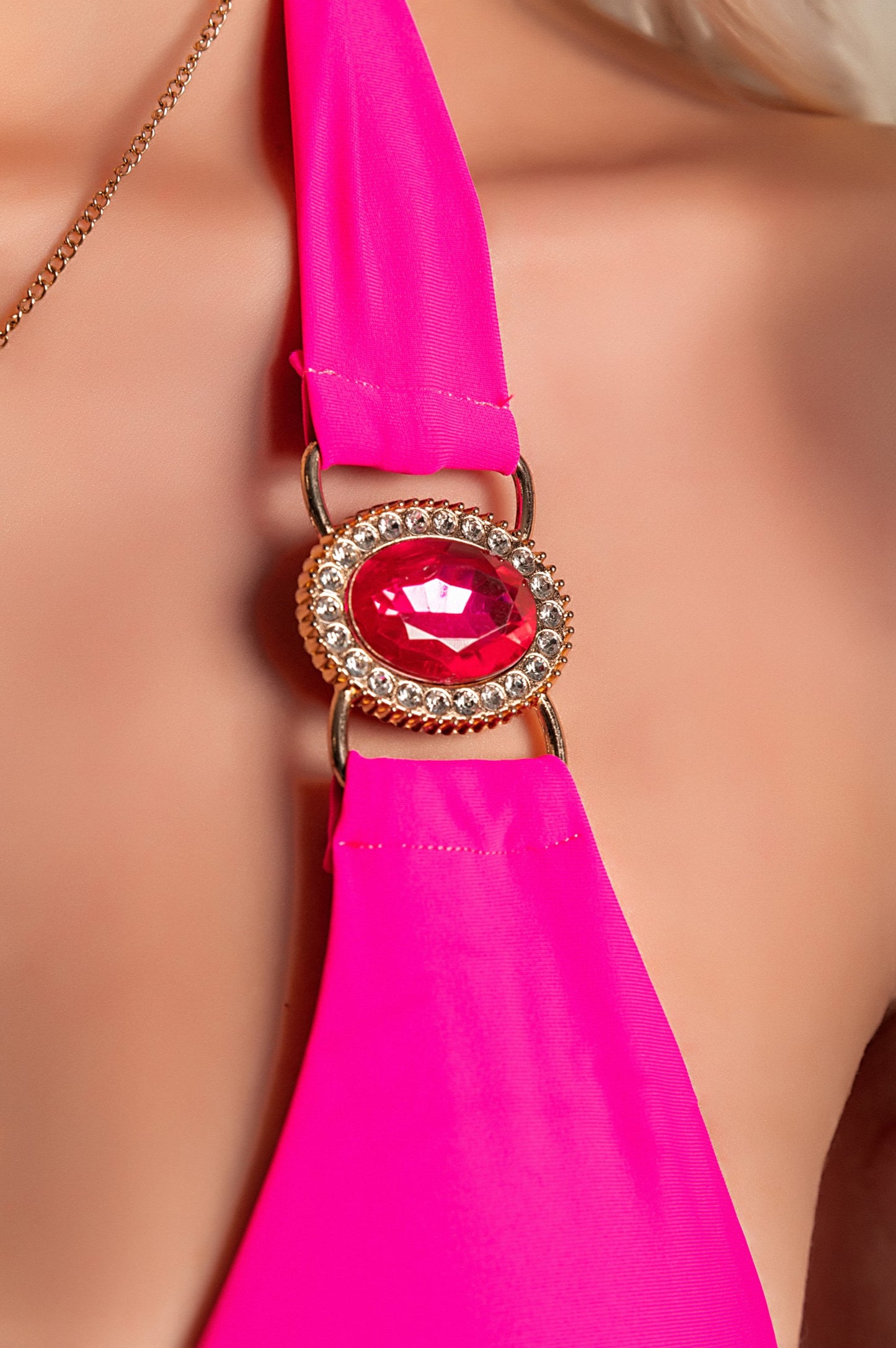 Costume da bagno due pezzi con strass, nero