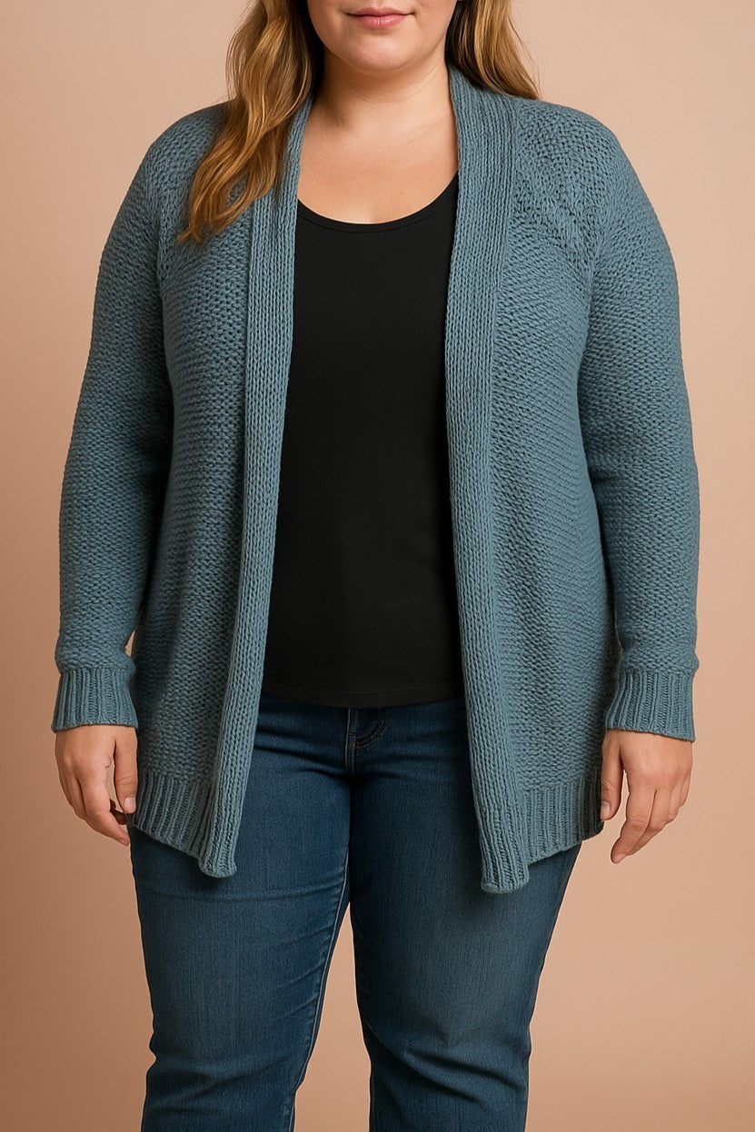 Cardigan lavorato a maglia, blu