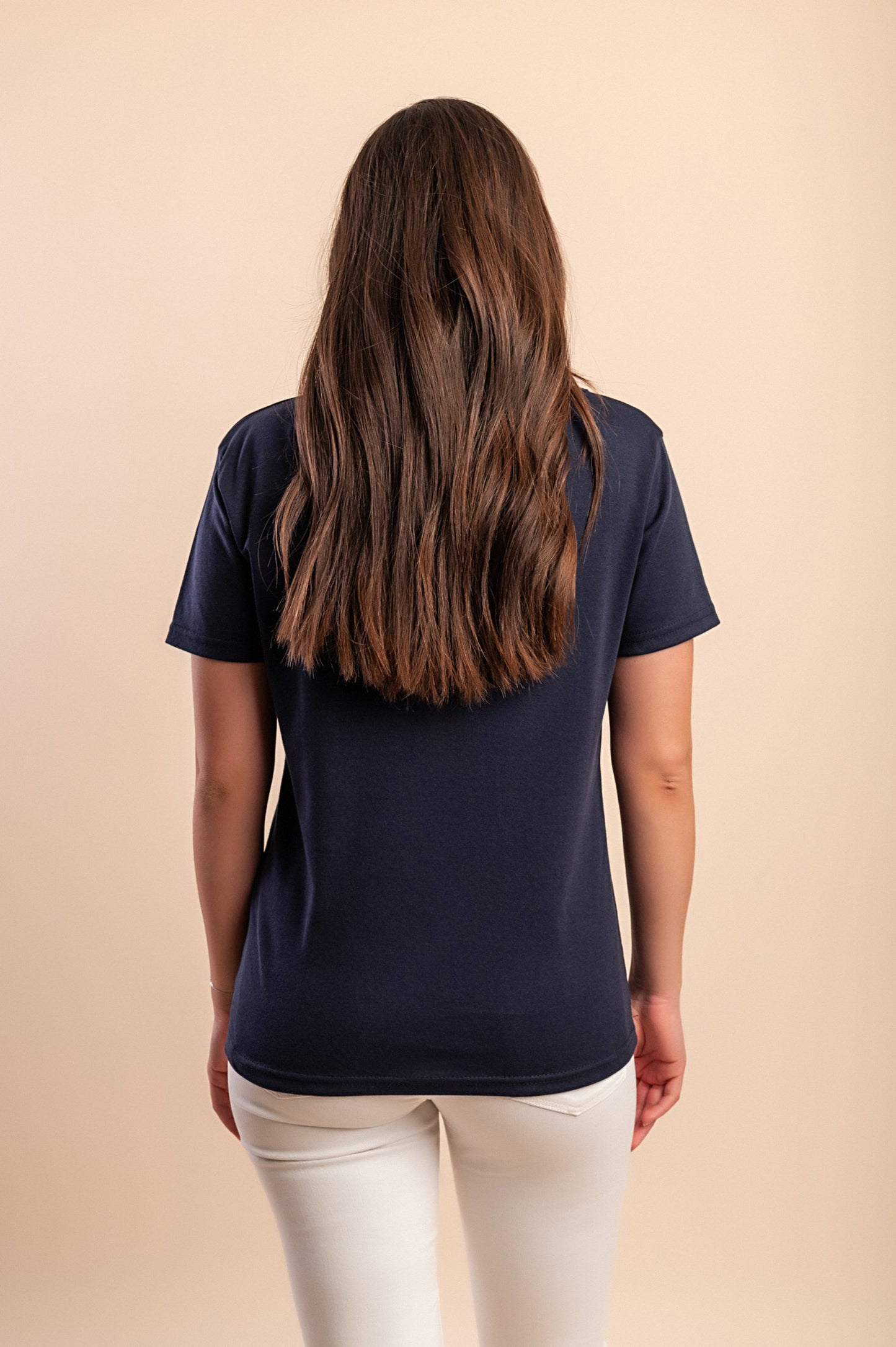 T-shirt a maniche corte in cotone, beige