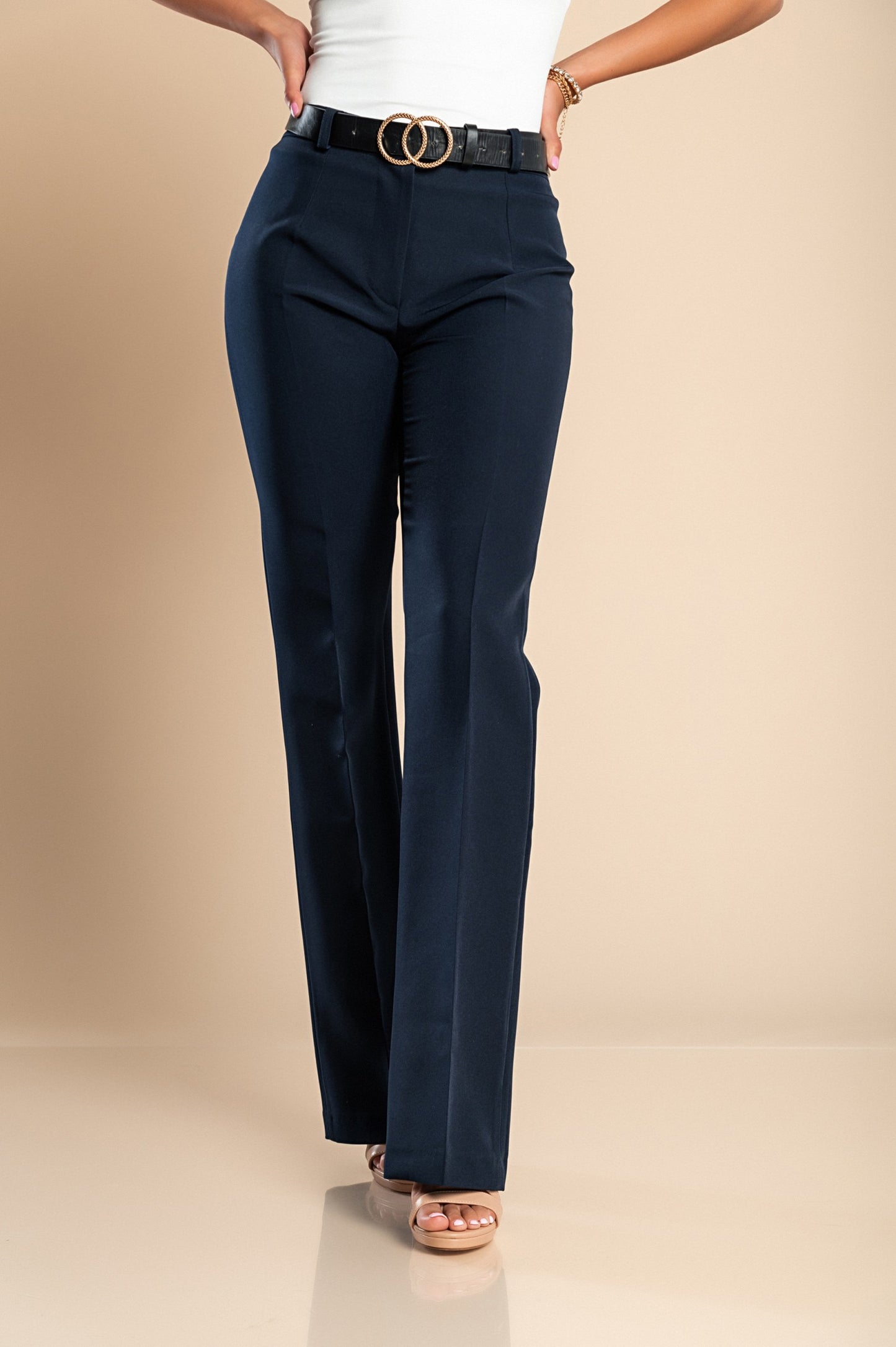 Pantaloni eleganti dal taglio dritto, neri