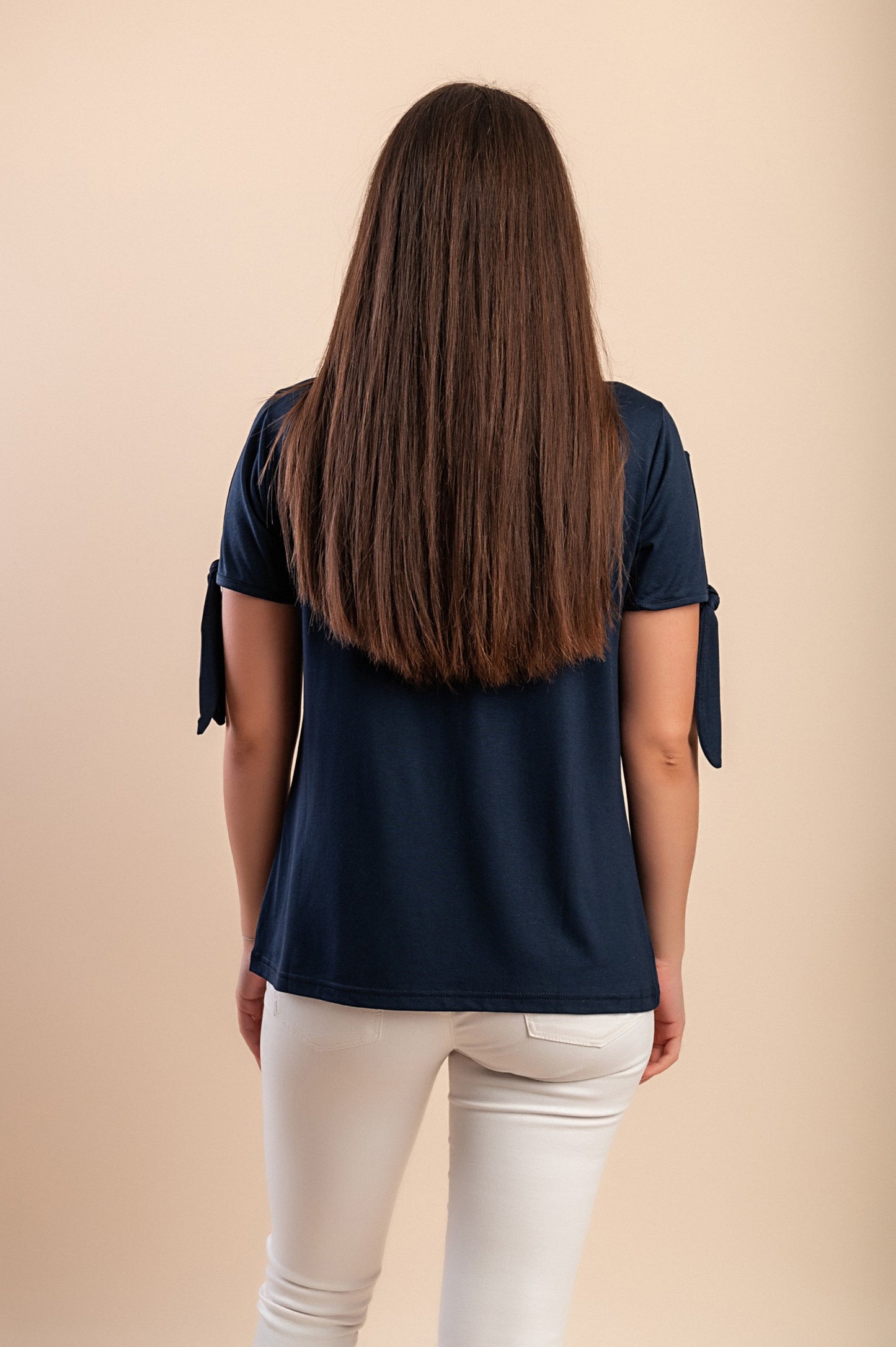 Maglietta con stampa, blu scuro