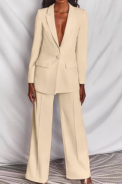 Completo giacca e pantaloni eleganti, rosa chiaro