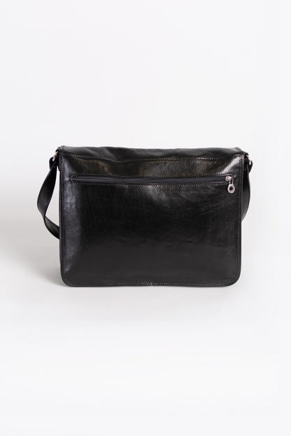 Borsa in vera pelle Silba, nera
