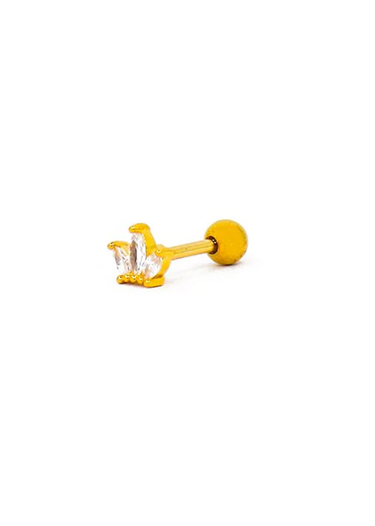 Eleganti mini orecchini, colore oro