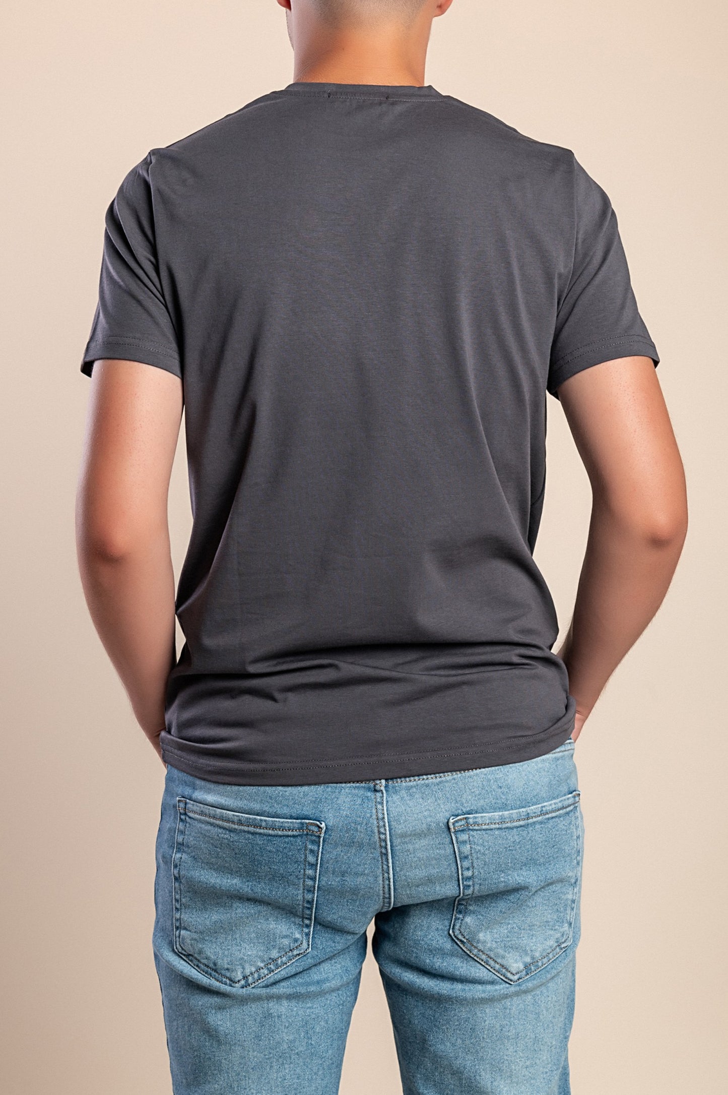 T-shirt da uomo in cotone con stampa, nera