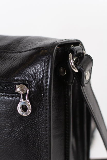 Borsa in vera pelle Silba, nera