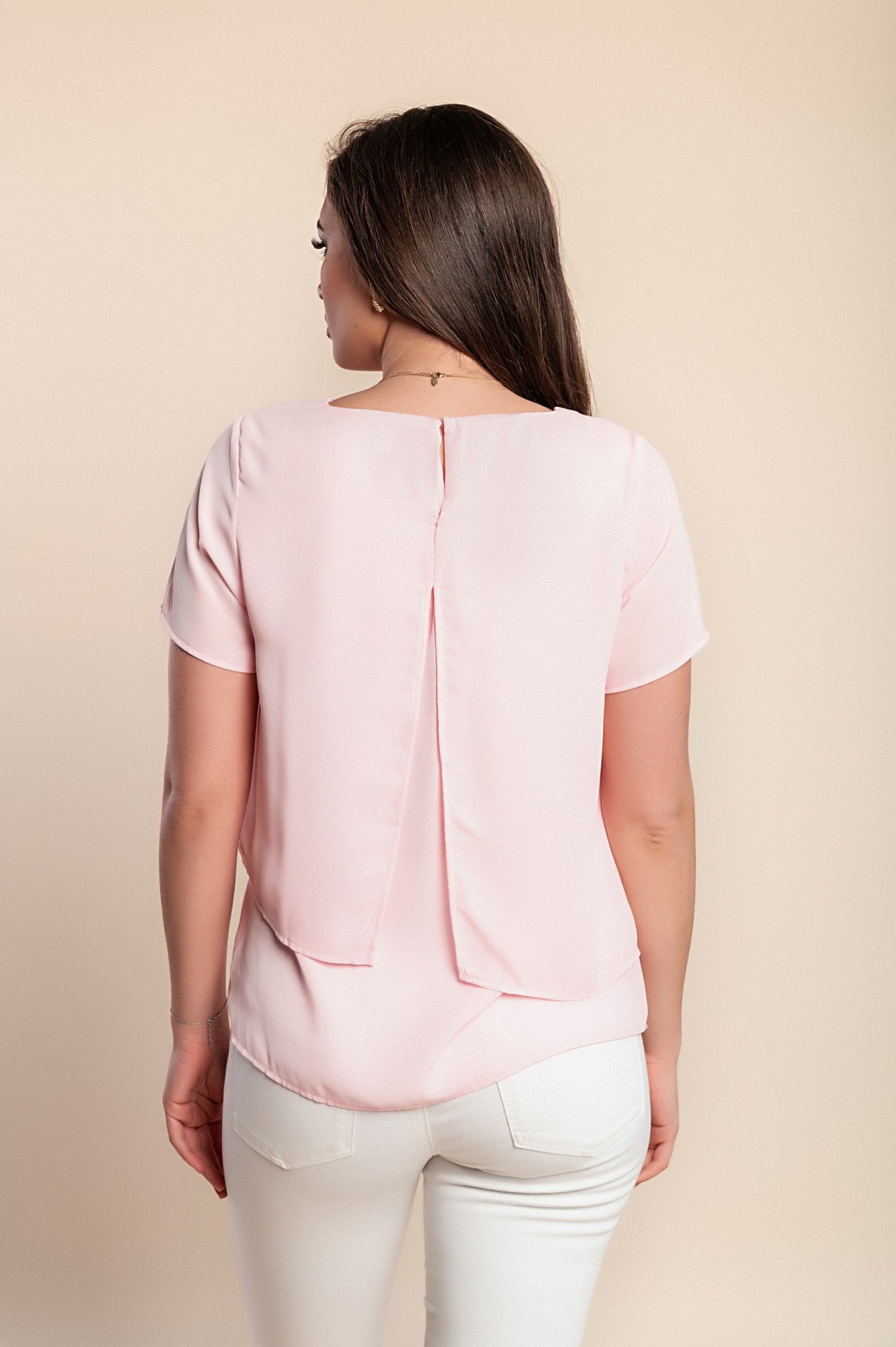 Camicetta a maniche corte, rosa chiaro