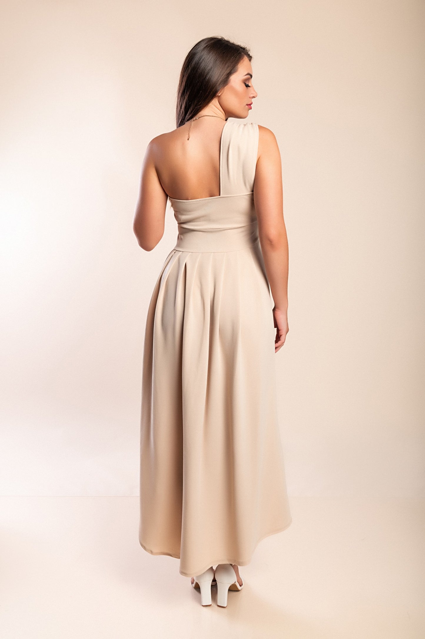 Abito maxi elegante, rosa chiaro