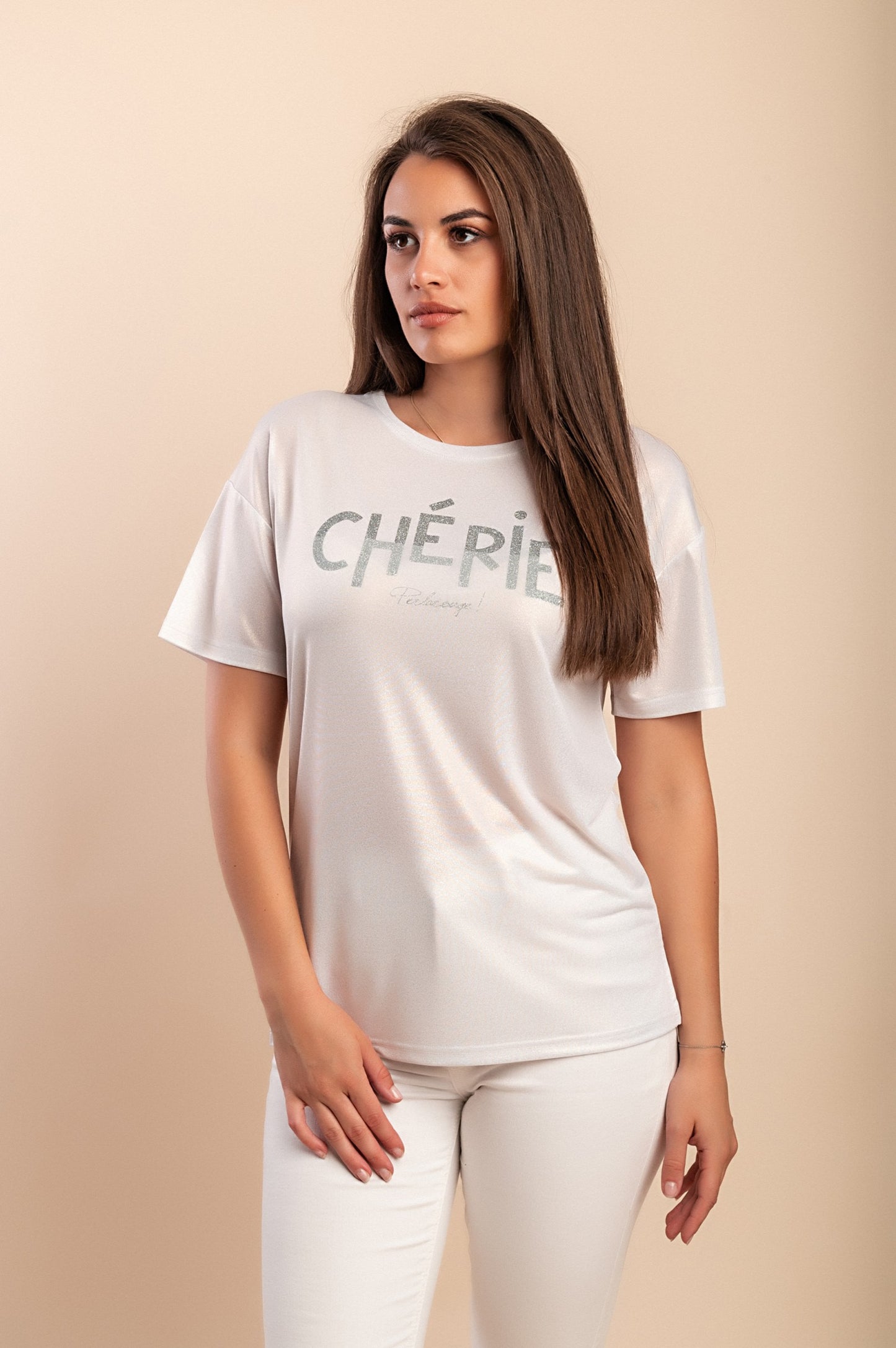 T-shirt stampata, bianca