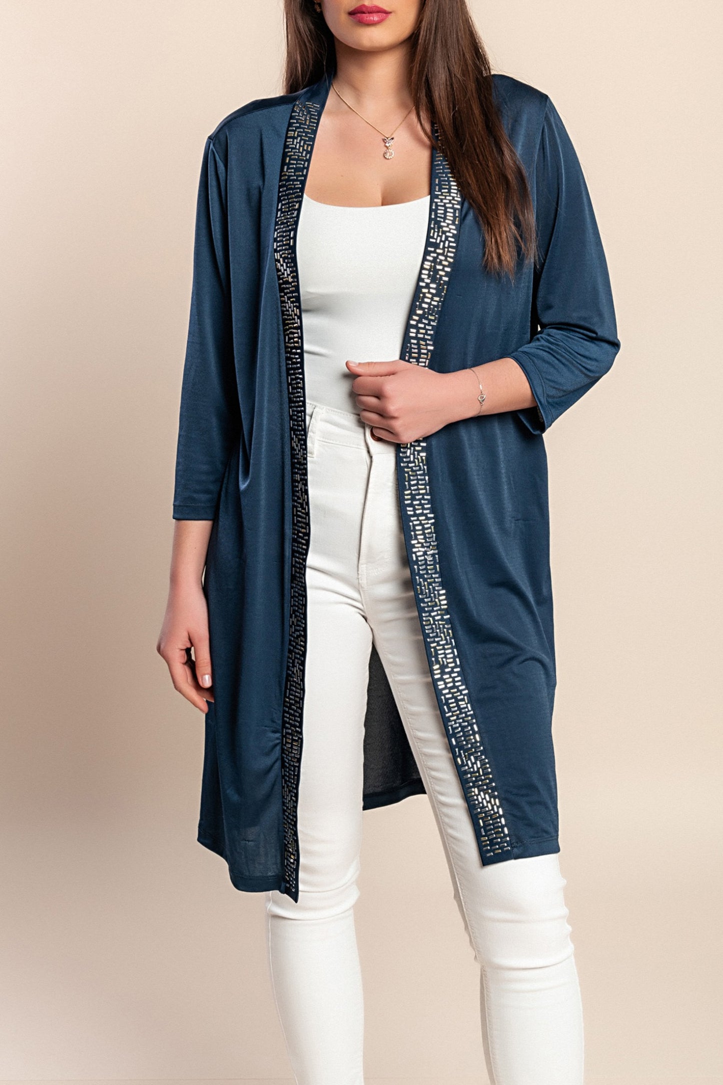 Cardigan a maniche lunghe, blu