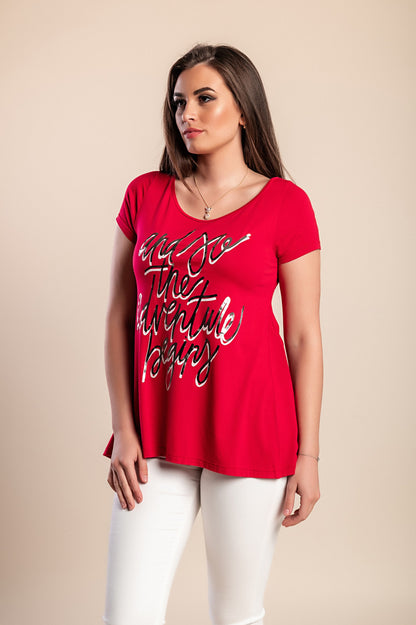 T-shirt stampata, blu