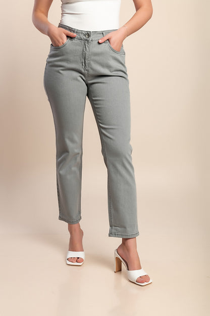 Pantaloni di cotone, grigi