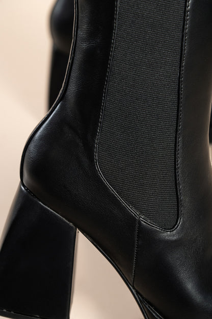 Stivaletti eleganti con tacco alto, U4AX89688, nero