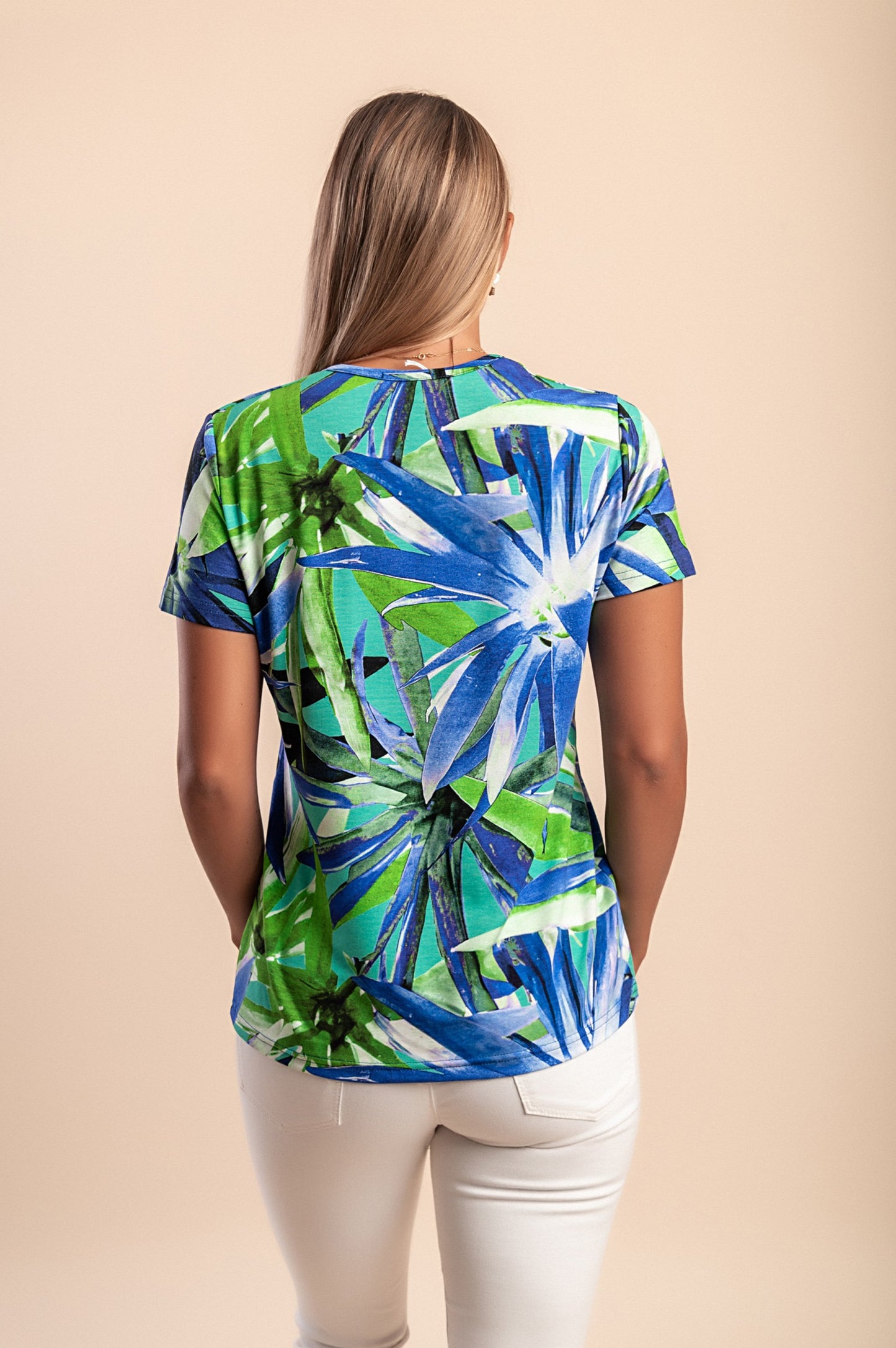 T-shirt stampata, blu