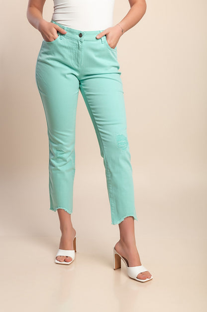 Pantaloni di cotone, menta