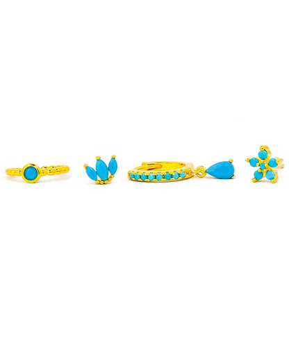 Elegante set di orecchini, ART875, colore oro