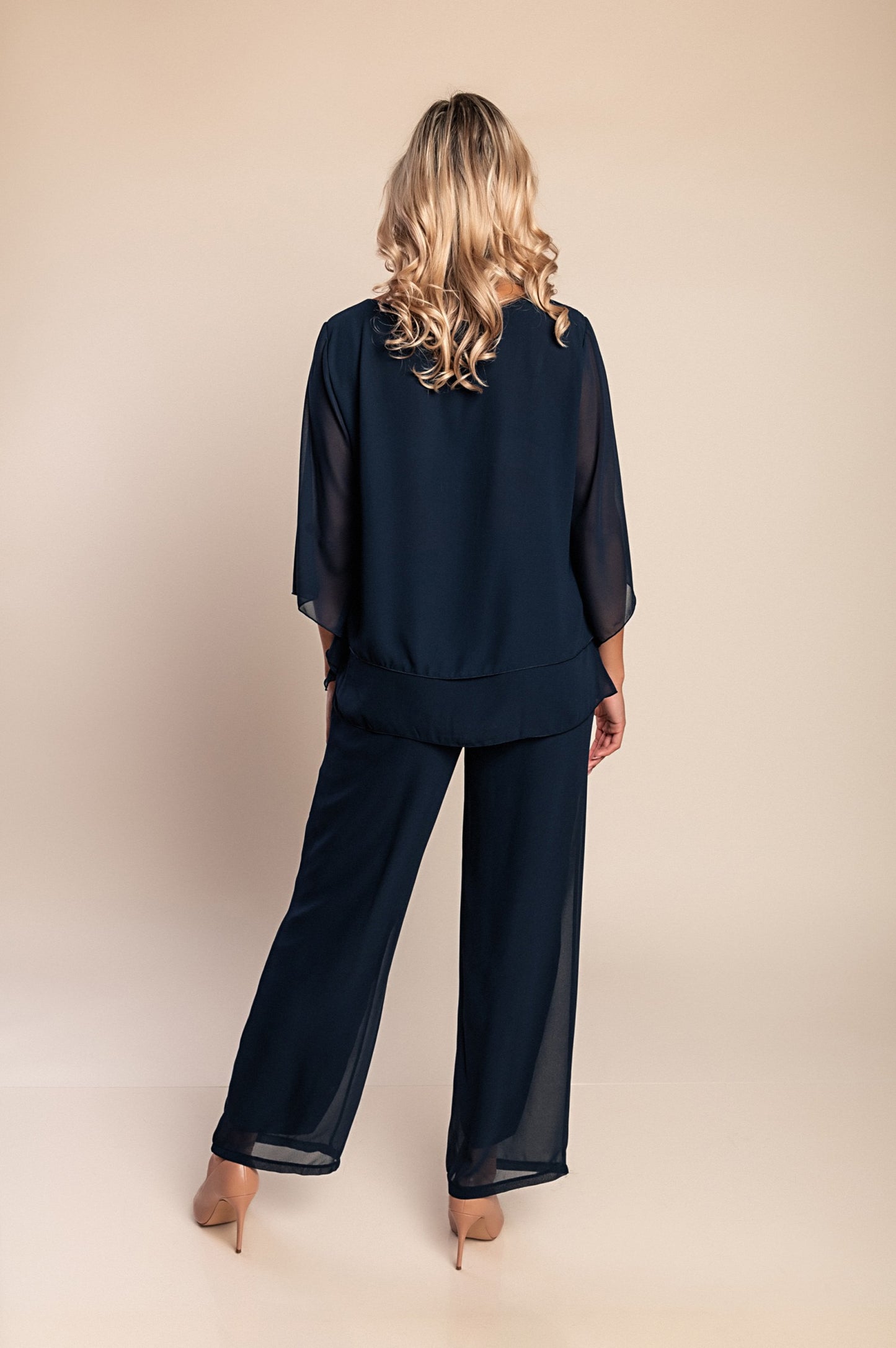 Elegante set da 2 pezzi, blu scuro