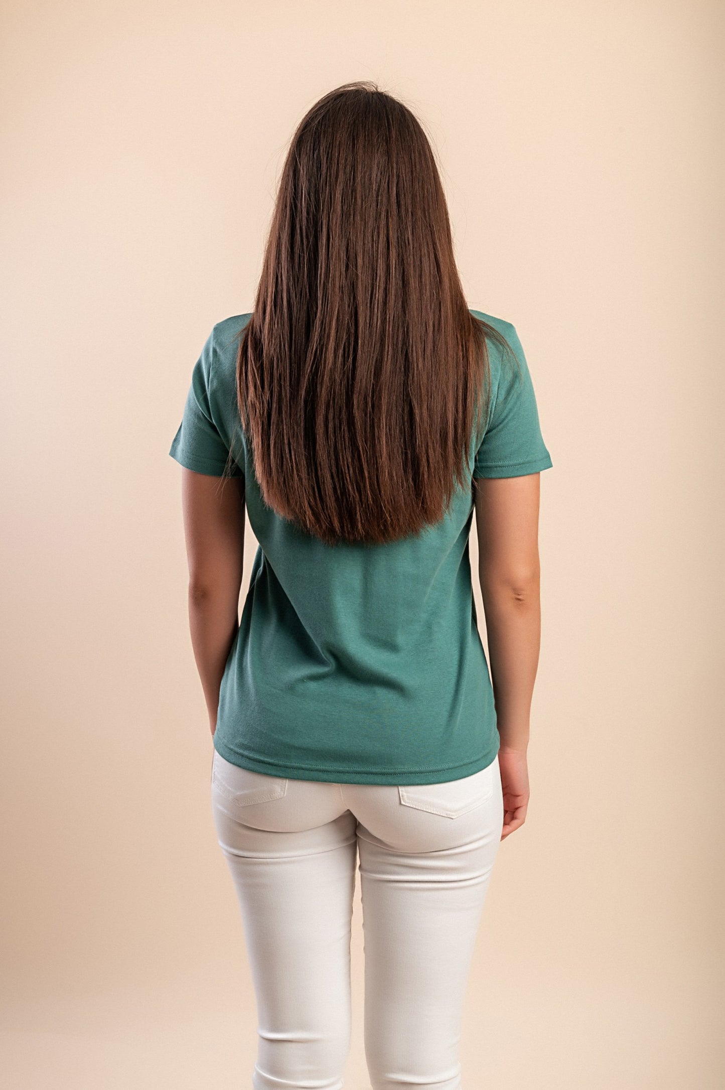 T-shirt in cotone con stampa, verde