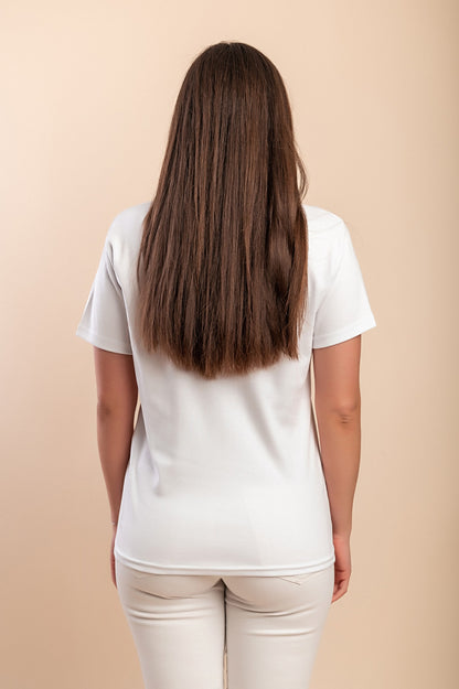 T-shirt in cotone con stampa, bianca