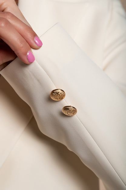 Blazer con collo classico, nero