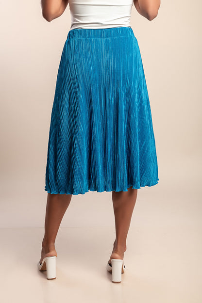 Gonna plissettata, blu