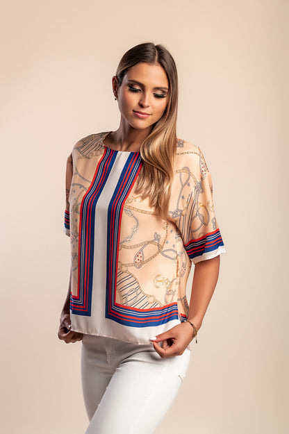 Camicetta stampata, gialla