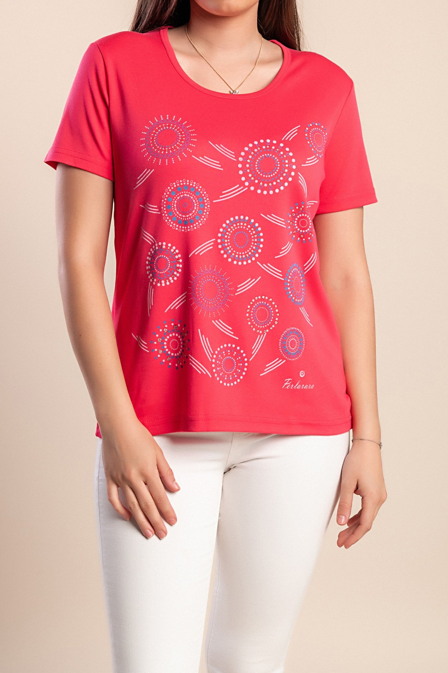 Maglietta stampata, rosa