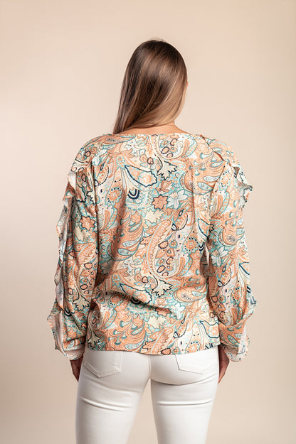 Camicetta stampata, albicocca