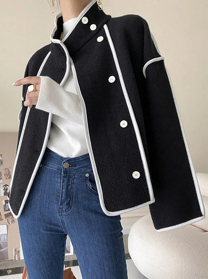 Cappotto corto elegante, bianco
