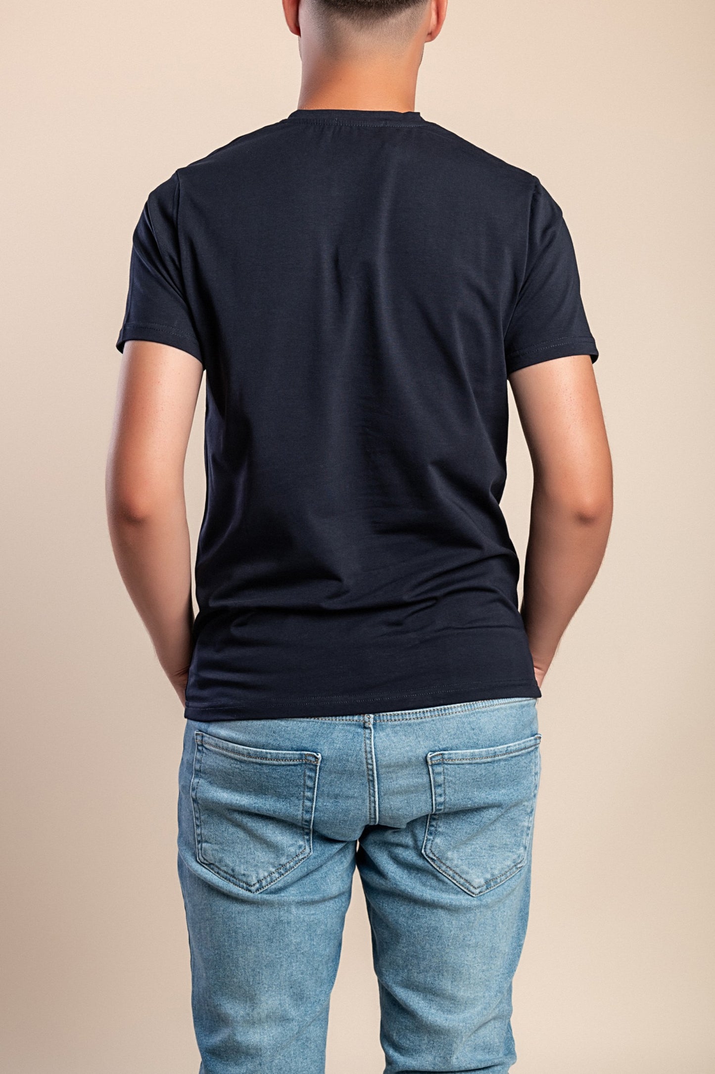 T-shirt da uomo in cotone con stampa, nera