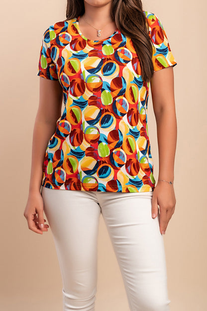 T-shirt stampata, multicolore