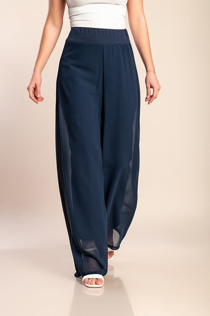 Pantaloni lunghi eleganti Veronna, neri