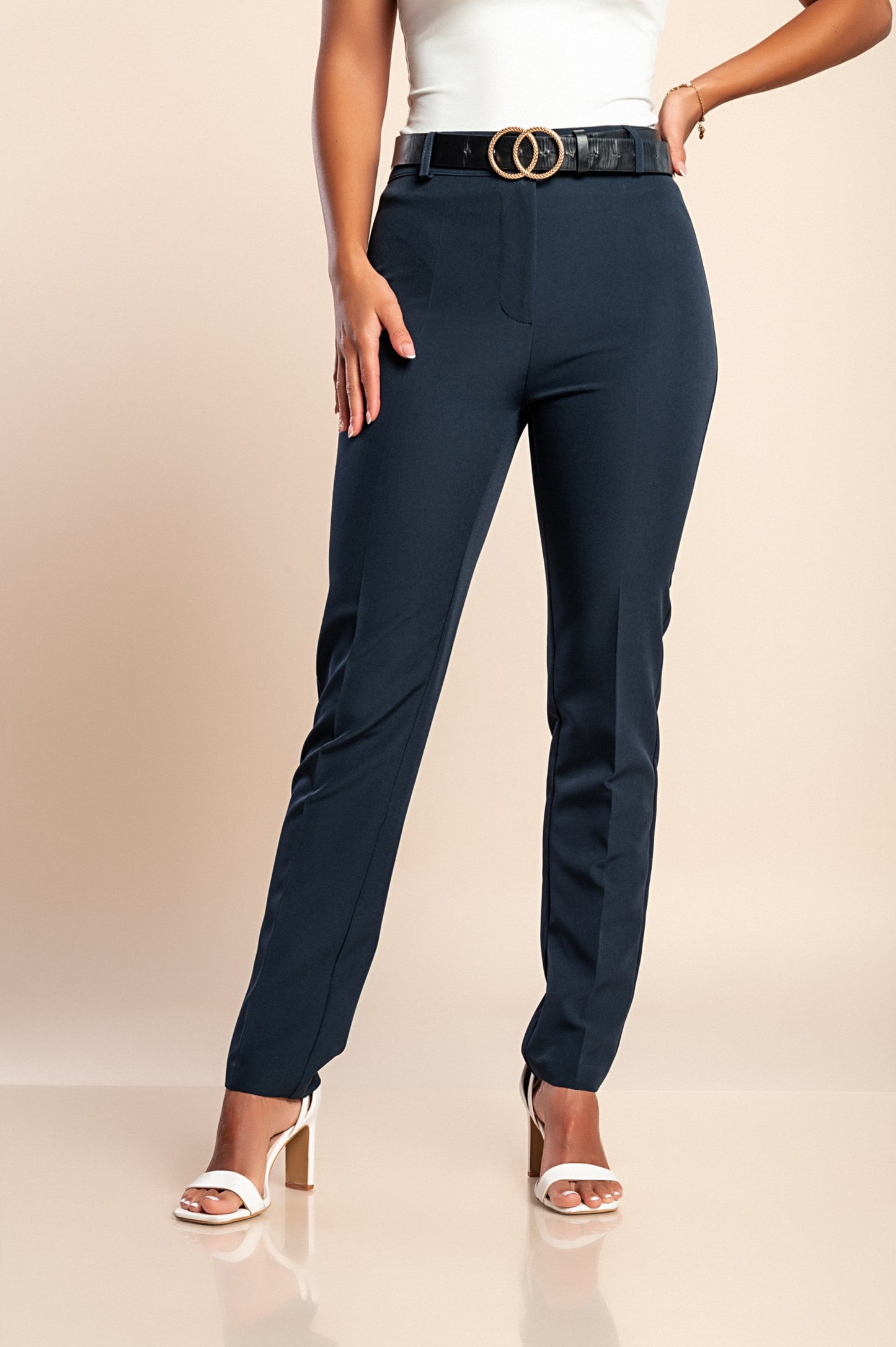 Pantaloni lunghi eleganti, beige