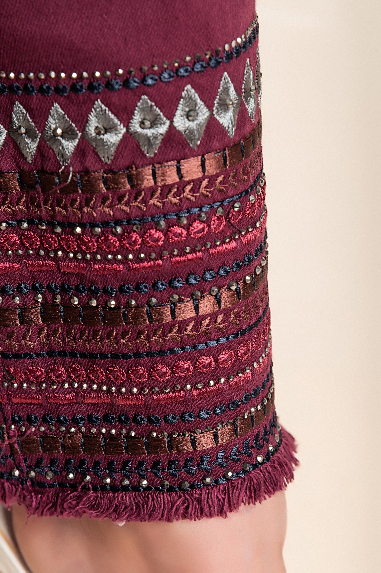 Pantaloni di cotone taglie forti, viola