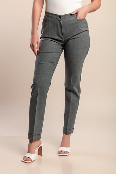 Pantaloni taglie forti, grigi