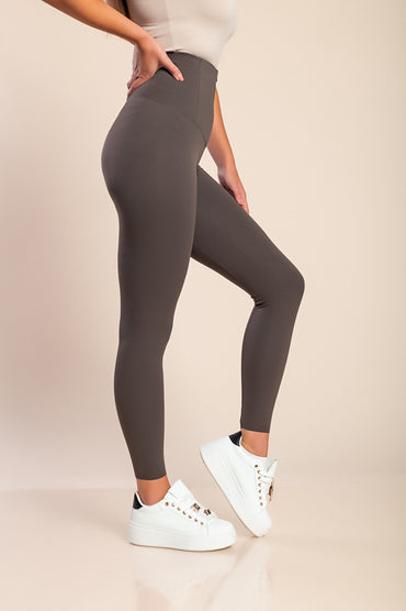 Leggings modellanti push up, fango