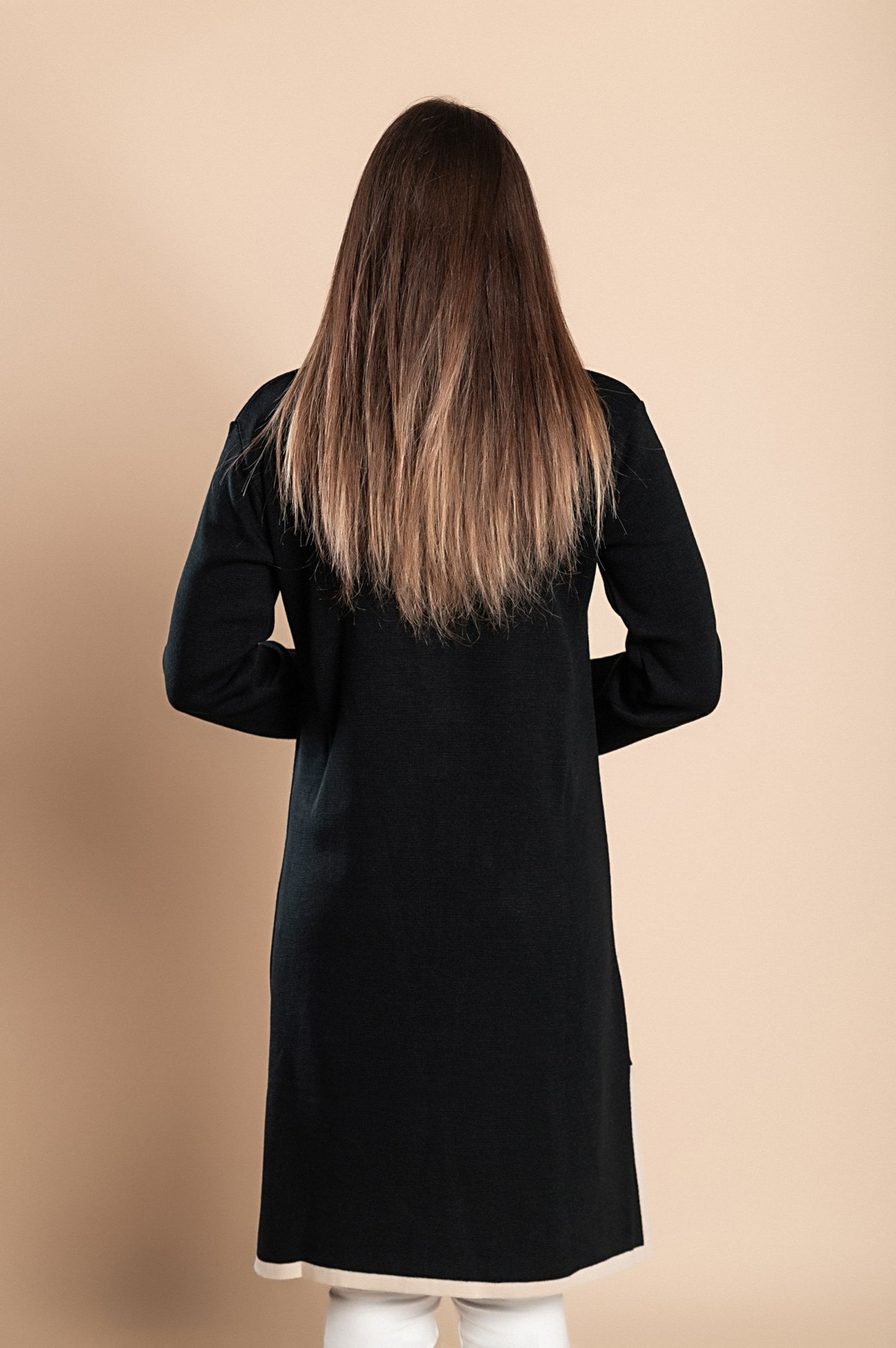 Cardigan in maglia con bottoni, nero