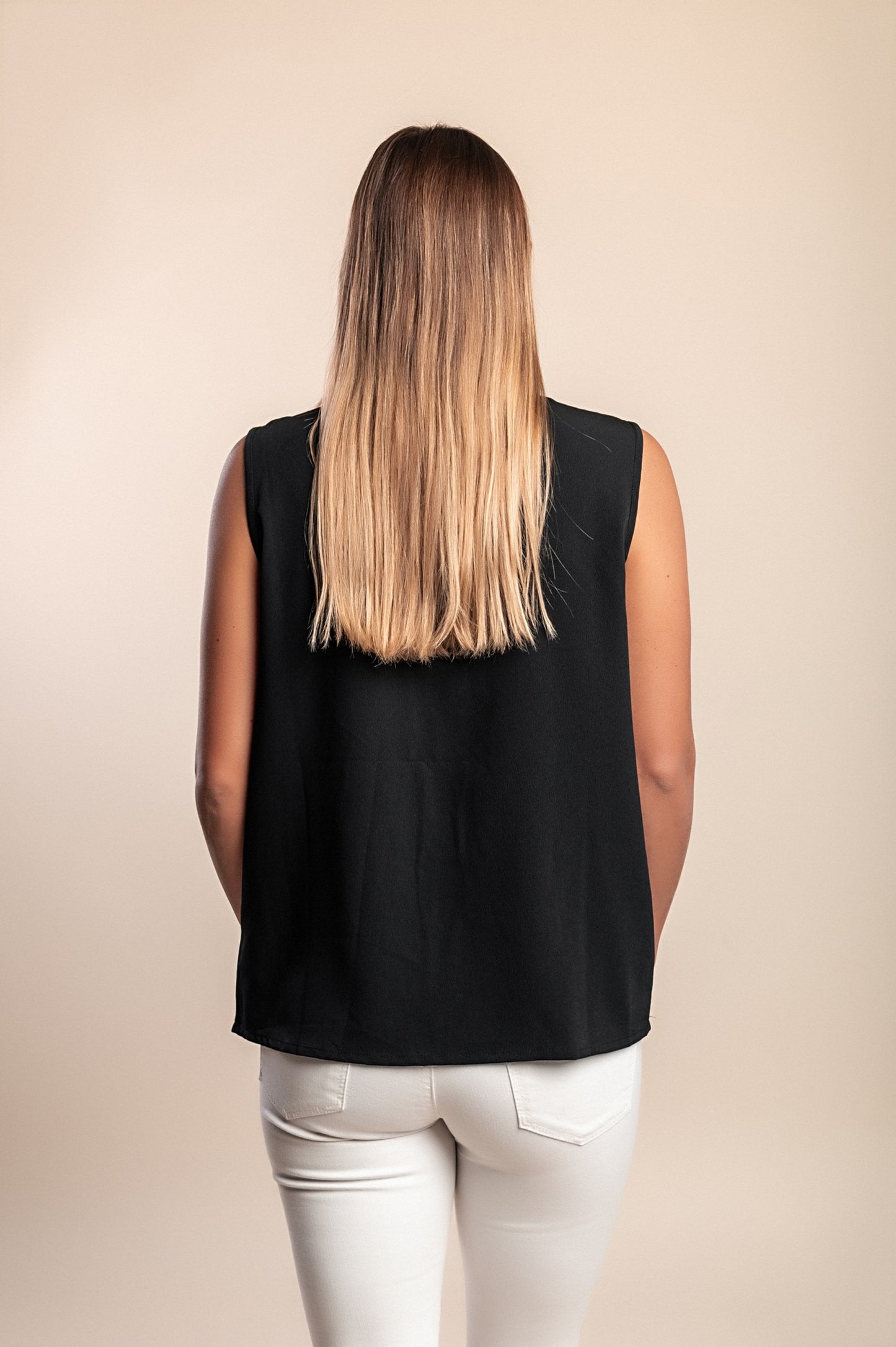 Camicetta senza maniche, nera