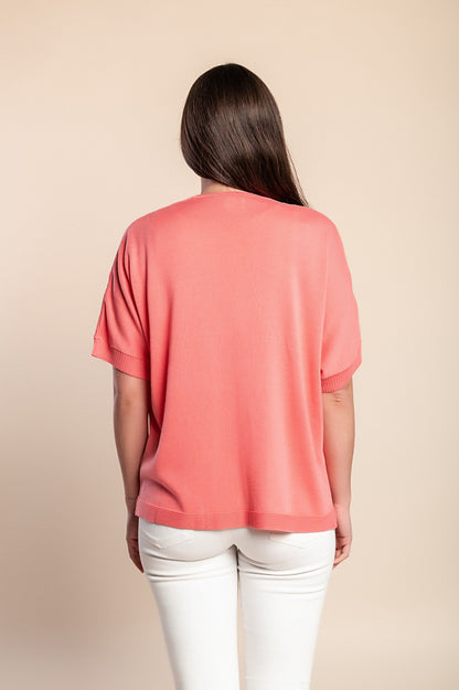 Cardigan a maniche corte, rosa